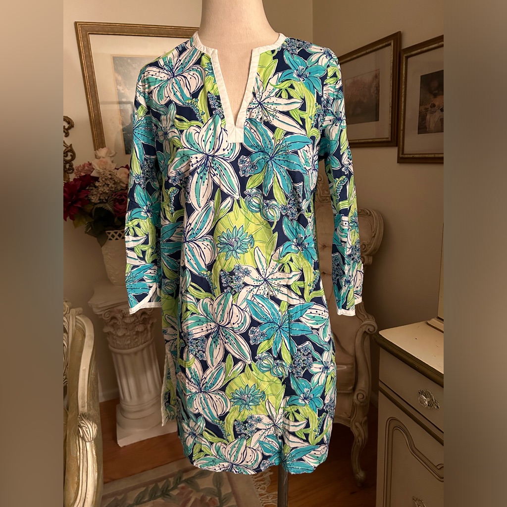 Lilly Pulitzer Nwot 100% Cotton Sheath Dress Si M